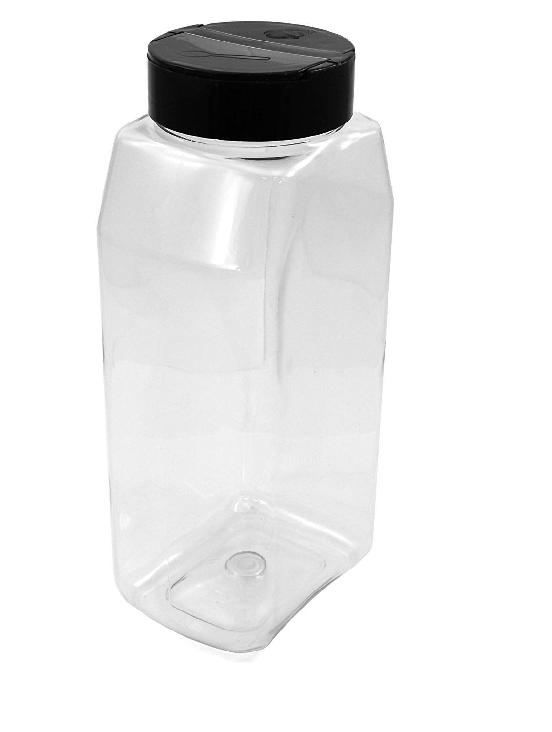 Clear PET Spice Bottles w/ Sifters and Unlined Caps