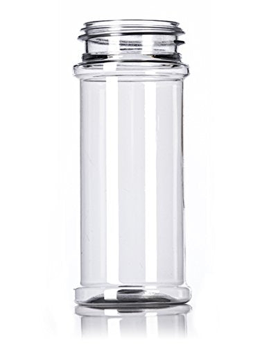 6 oz Glass French Square Spice Jar with Shaker and Your choice of Lid